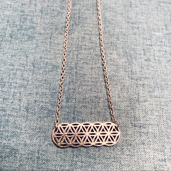 Sacred Geometry Flower of Life Bar Necklace new - Picture 3 of 5